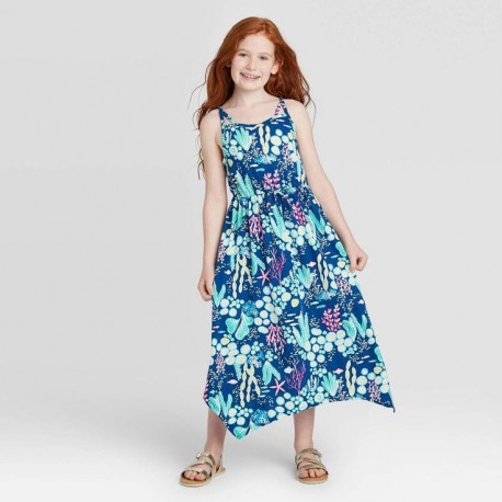 Cat n Jack Blue Coral Dress