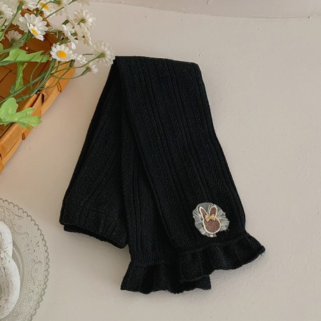 Black Bunny Knitted Leggings