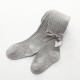 Grey Ribbon Knitted Leggings
