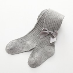 Grey Ribbon Knitted Leggings