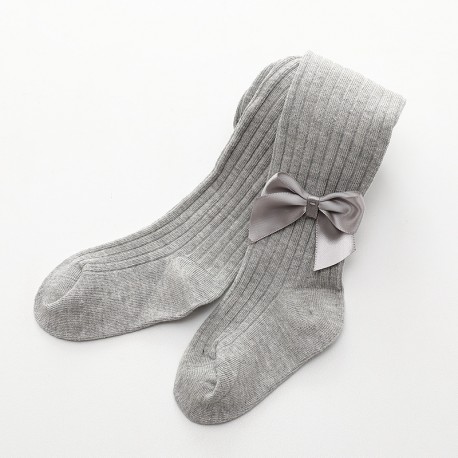 Grey Ribbon Knitted Leggings