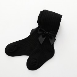 Black Ribbon Knitted Leggings