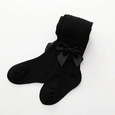 Black Ribbon Knitted Leggings