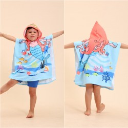 Blue Mermaid Hoodie Towel
