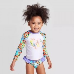 Cat & Jack Purple Floral Swimsuits