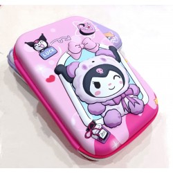 Pink Kur0mi Bear Big Pencil Case
