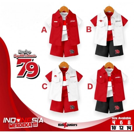 3in1 Kemerdekaan Set (T-shirt, Vest, Shorts)
