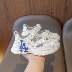 LA White Blue Shoes