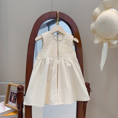 Cream Smocked Dress