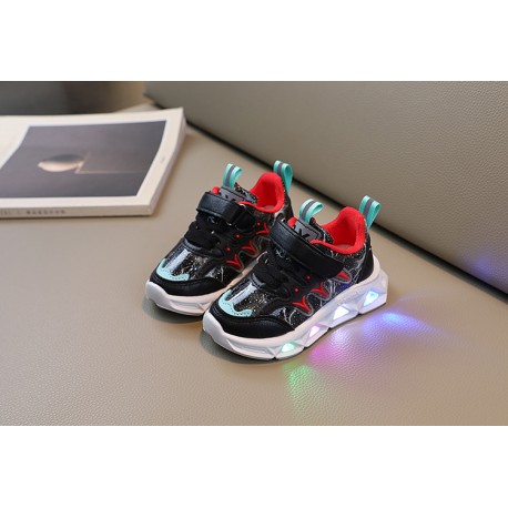 Black Red Drift LED Shoes