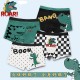 4pcs Green Dinosaurs Cotton Boxer Briefs