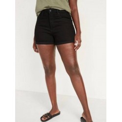 MNG Jet Black Denim Hotpants