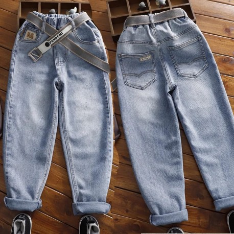 Light Blue M Denim Pants (no belt)