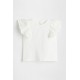 HM White Lace Ruffle Top