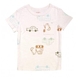 Cat&Jack Cream Vehicles T-shirt