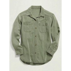 OldNavy Army Pocket LS Top