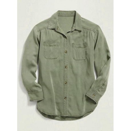 OldNavy Army Pocket LS Top