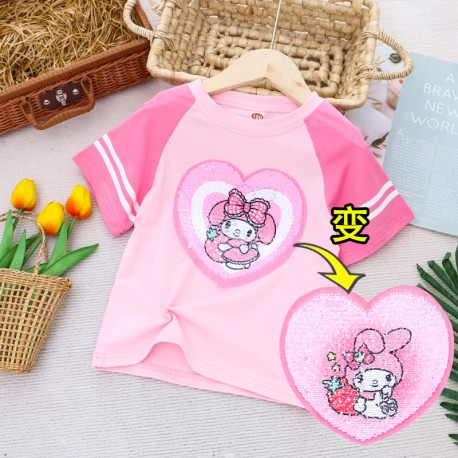 Pink Mel0dy Flip Sequins T-Shirt