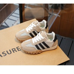 Cream Three Stripe Retro Shoes