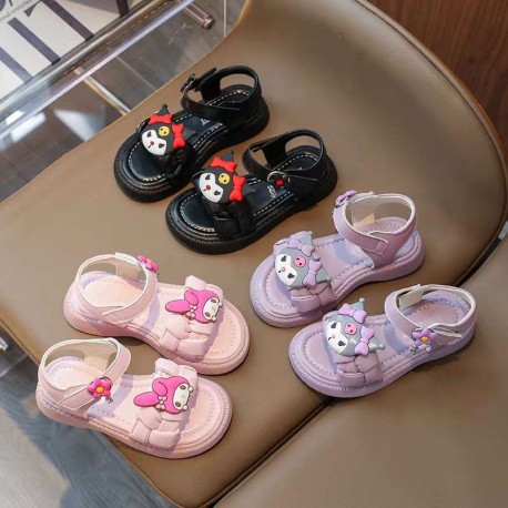 Kur0mi Leather Strap Sandals
