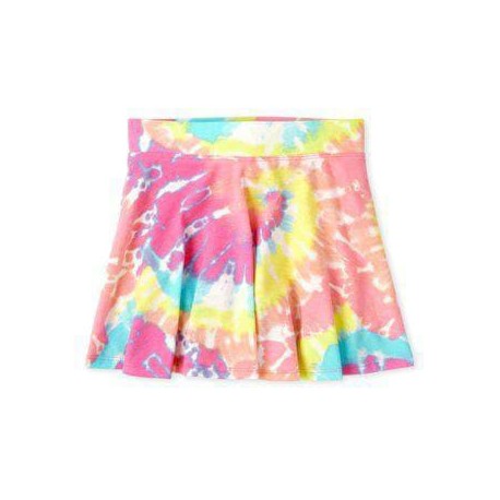 Place Rainbow Leaf Tie Dye Skort