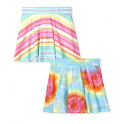 Place Blue Pink Tie Dye Skort