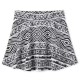 Place Black Pattern Skort