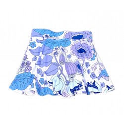Place White Purple Floral Skort
