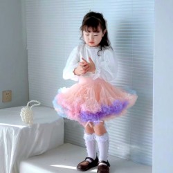 Peach Purple Premium Fluffy Tutu Skirt(Skirt only)