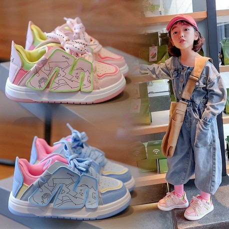 Blue Letter M Funky Shoes
