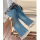 Brown Ruffles Denim Pants (no belt)