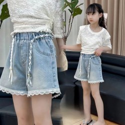 Soft Lace Denim Short Pants (no acc)