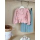 Pink One Side Collar Ruffles Top