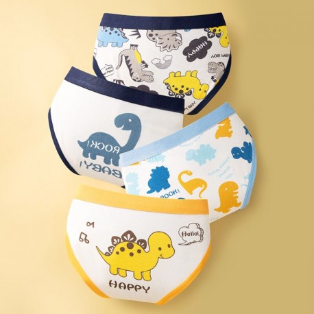4pcs Happy Dinosaurs Underwear
