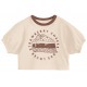 Strawberry Cheesecake Puffy Sleeve Crop Top