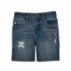 WN Dark Blue Ripped Denim Shorts