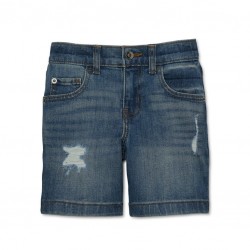 WN Dark Blue Ripped Denim Shorts
