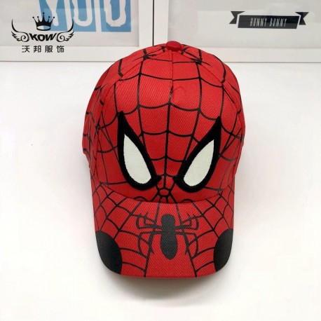 Red Sp1derman Web Embroidery Hat