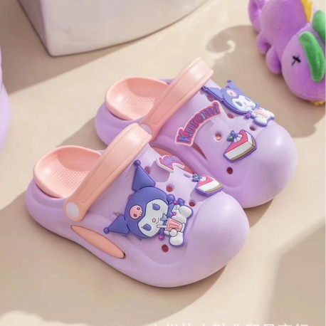 Purple Peach Kur0mi Clogs Sandals