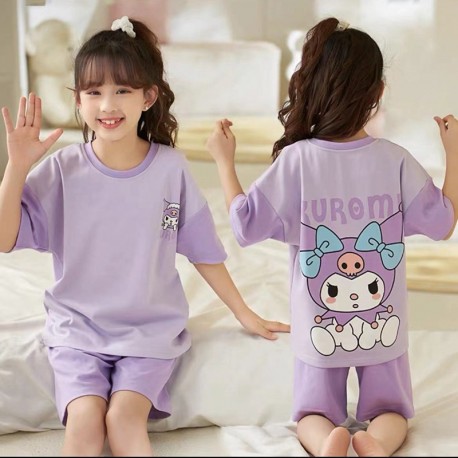 Purple Kur0mi Ribbon Short Set