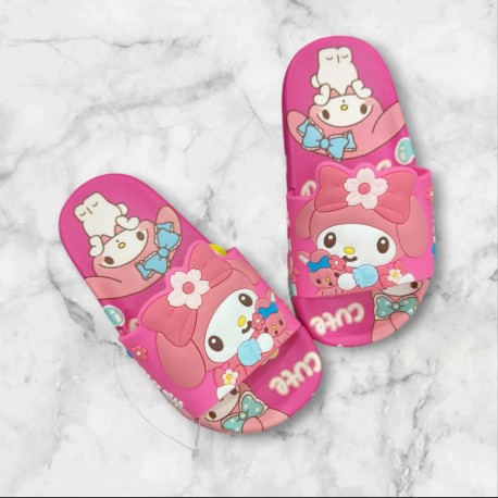 Pink Mel0dy Flowers Slippers