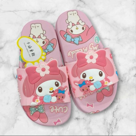 Soft Pink Mel0dy Flowers Slippers