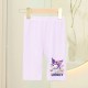 Purple Kur0mi 3/4 Leggings