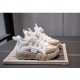 White Cream Brown Bones Shoes