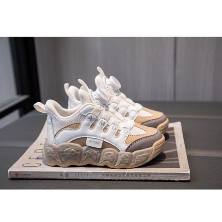 White Cream Brown Bones Shoes