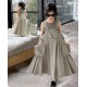 2in1 Army Top Set Khaki Cargo Overalls