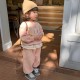Pink Dog Lace Sweaters Set Pants