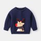 Navy Deer Knit Sweaters