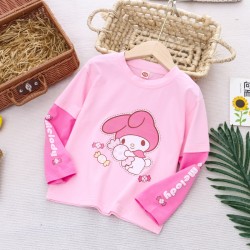 Pink Mel0dy Two Tone Long Sleeve T-shirt