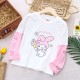 White Mel0dy Two Tone Long Sleeve T-shirt